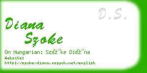 diana szoke business card